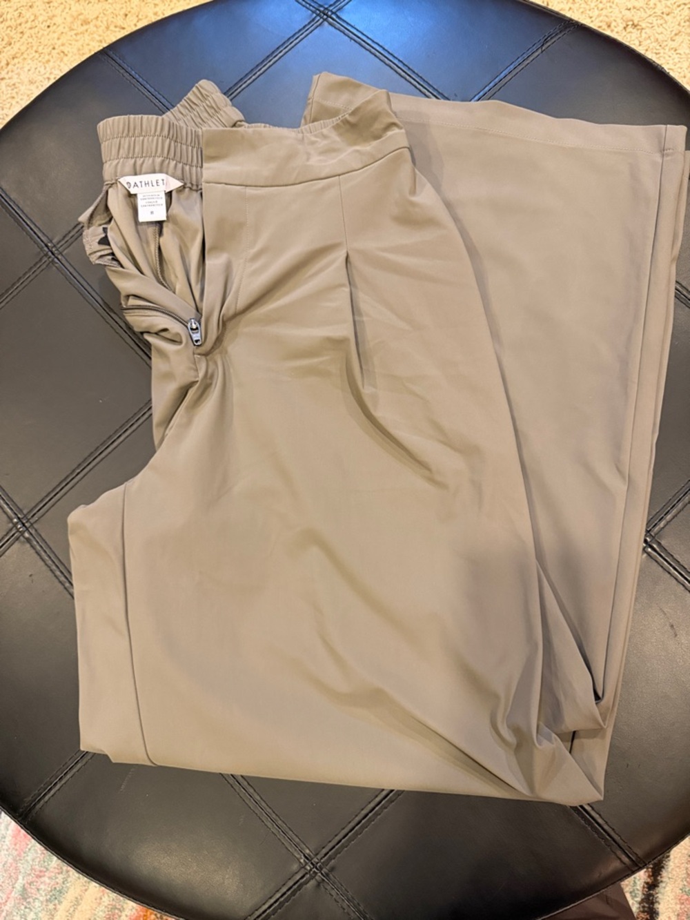 Women’s Athleta Pinnacle high rise wide leg trouser Mineral
